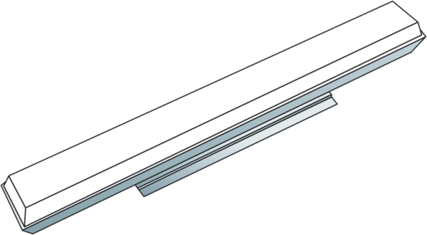 Neon strip lamp, 2x58W with IP 54