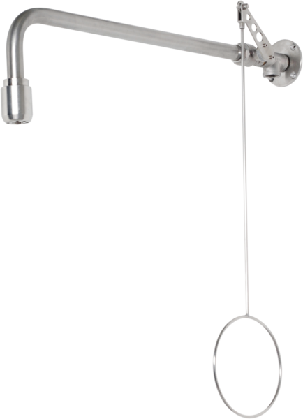 Body shower, stainless steel for surface wall mounting